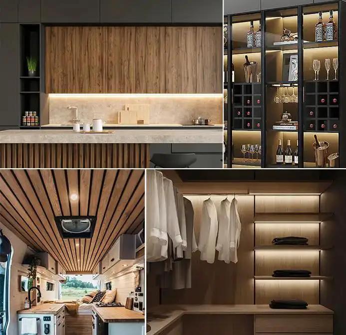 Hidden 12V Dimmer Switch With Stepless Brightness Touch Sensor Through Wood Panel For RVs Closets Cabinets And Wine Racks LED Strips Black Finish For Easy Hands Free Dimming And Mood Lighting Anywhere - Image 2