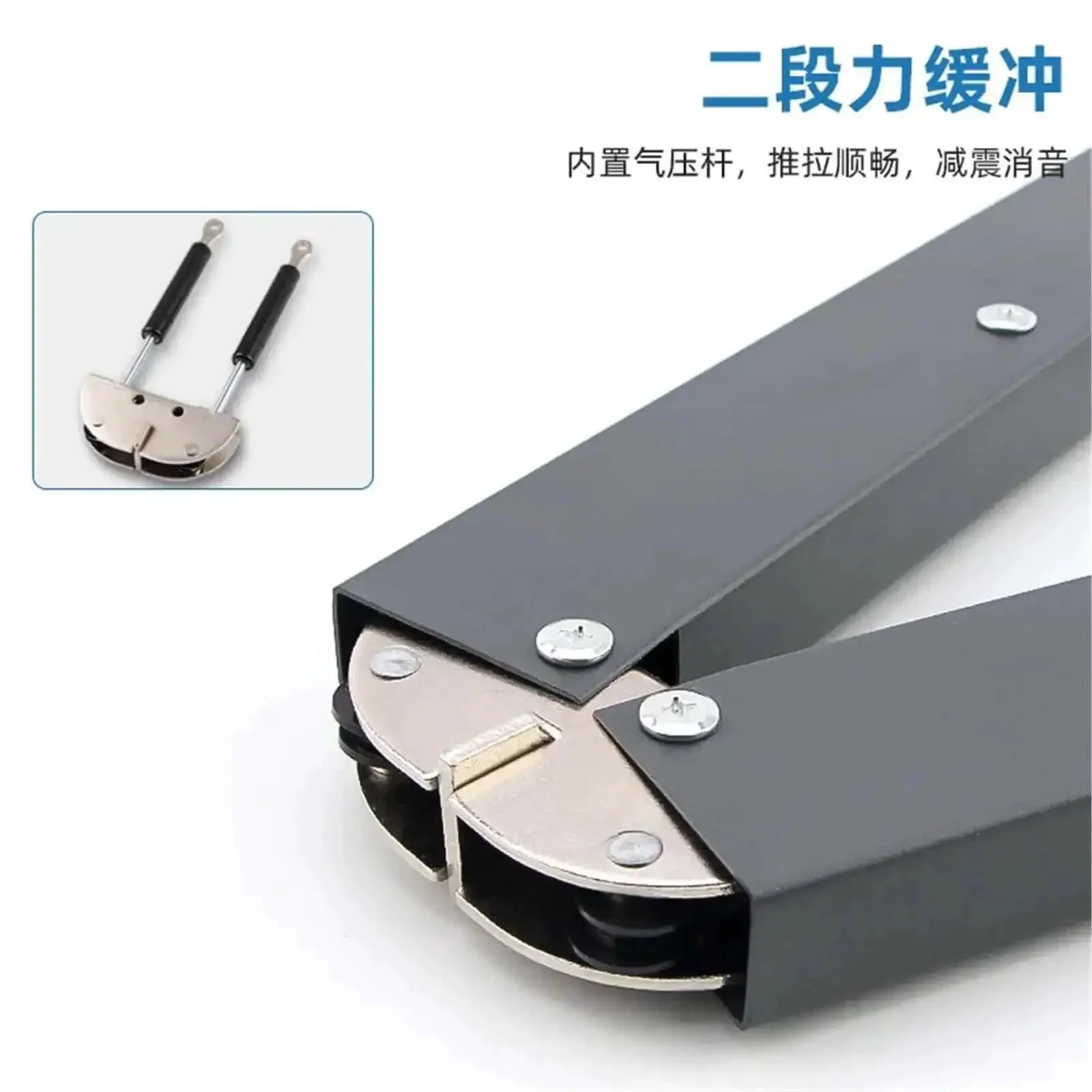 Hidden Desktop Folding Connector Accessories Set With Hydraulic Rod Hinges For Quiet Sturdy Fold Up Dining Tables And Bar Cabinets Extendable Desk Hinges Kit Black - Image 4