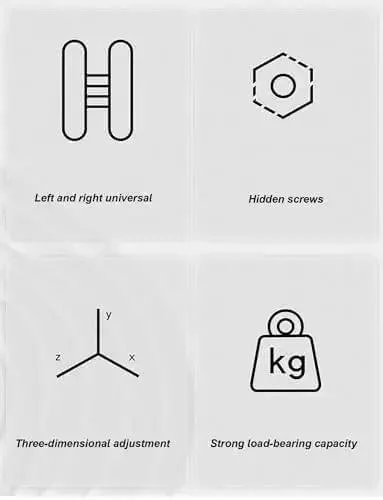 Hidden Door Hinges For Concealed Doors, Invisible, Heavy Duty 3D Adjustable With Slick Silent Operation, Durable Zinc Alloy Hardware For Modern Interiors, Secret Rooms, And Hidden Passages - Image 3