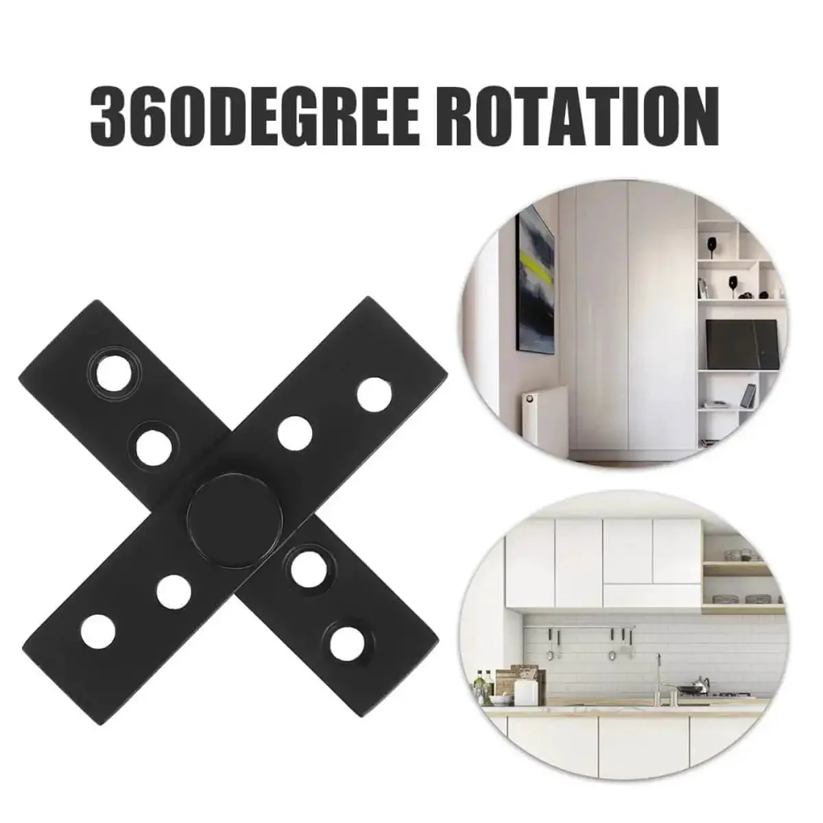 Hidden Door Pivot Hinges 360 Degree Heavy Duty Concealed Floor Pivot For Wooden Cabinets And Secret Doors, Sleek Center Shaft Hardware, Durable Steel, Easy Hidden Mount, Ideal For Hidden Rooms And Modern Cabinets - Image 8