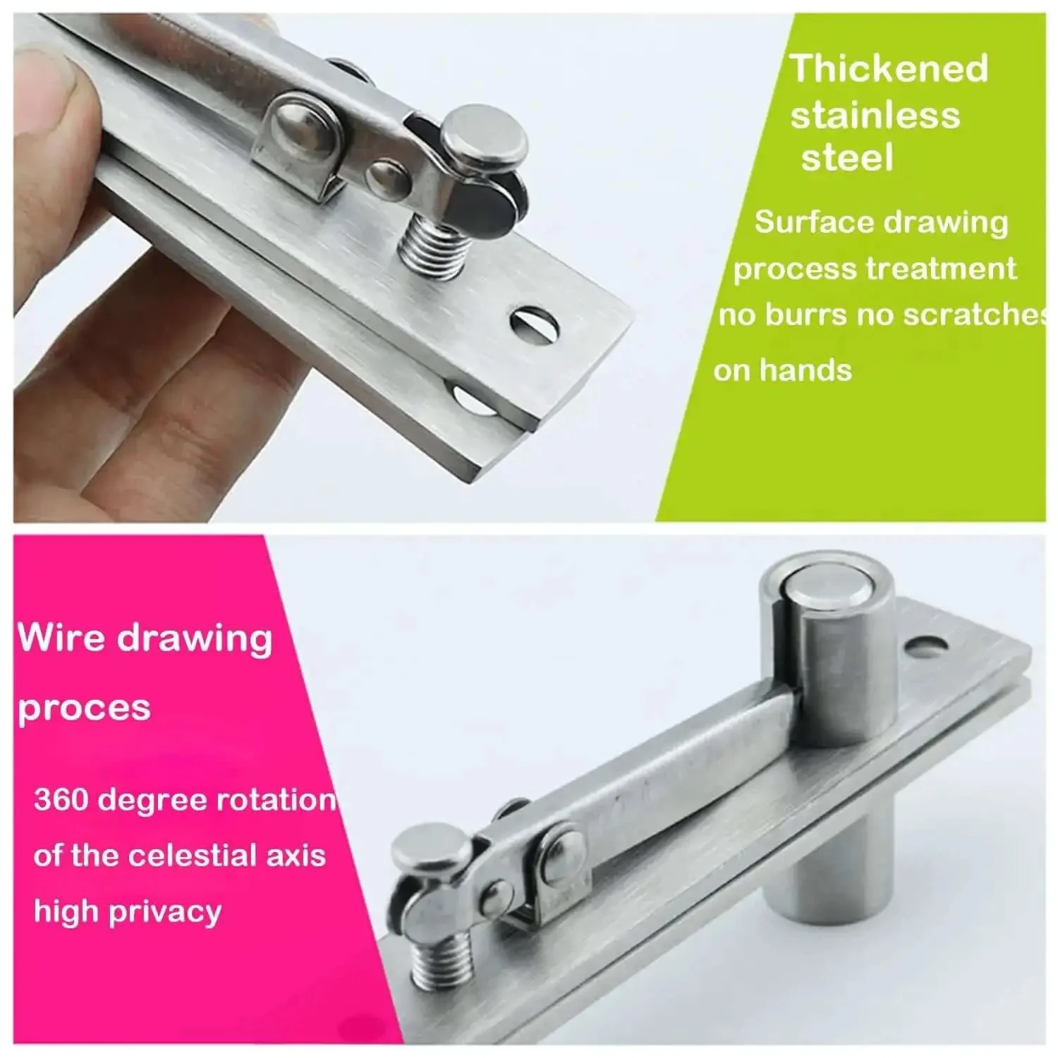 Hidden Door Pivot Hinges For Murphy Doors And Bookcase Hidden Doors 360 Degree Built Tough Stainless Steel Pivot Hinge With Ball Catch Hardware Ideal For Secret Wood Doors And Custom Hidden Entrances - Image 5
