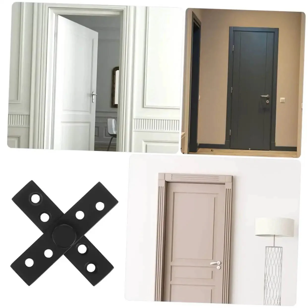 Hidden Pivot Hinges 2 Pack Stainless Steel Concealed Door Hardware For Secret Doors And Cabinets Perfect For Swing Doors Closets Flip Windows And Hidden Bookshelf Doors Heavy Duty 360 Degree Rotation - Image 2