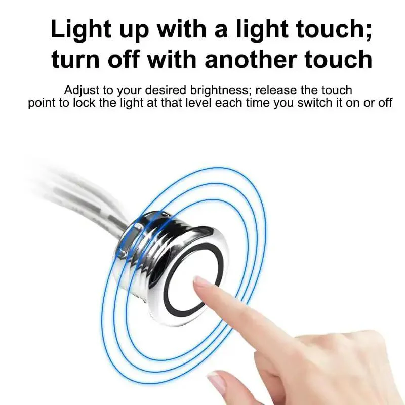 Hidden Touch Dimmer Switch For 12V 24V LED Strips Stepless Brightness Controller With LED Indicator Metallic Panel No Fuss Easy Install For Cabinets Wardrobes Showcases Vanity Mirrors Caravans DIY Projects - Image 5