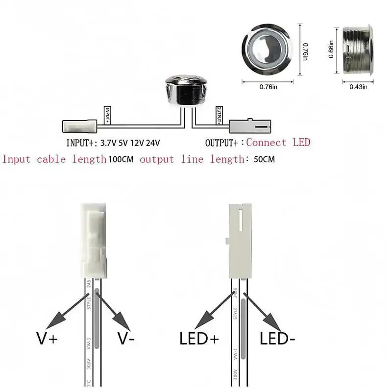 Hidden Touch Dimmer Switch For 12V 24V LED Strips Stepless Brightness Controller With LED Indicator Metallic Panel No Fuss Easy Install For Cabinets Wardrobes Showcases Vanity Mirrors Caravans DIY Projects - Image 7