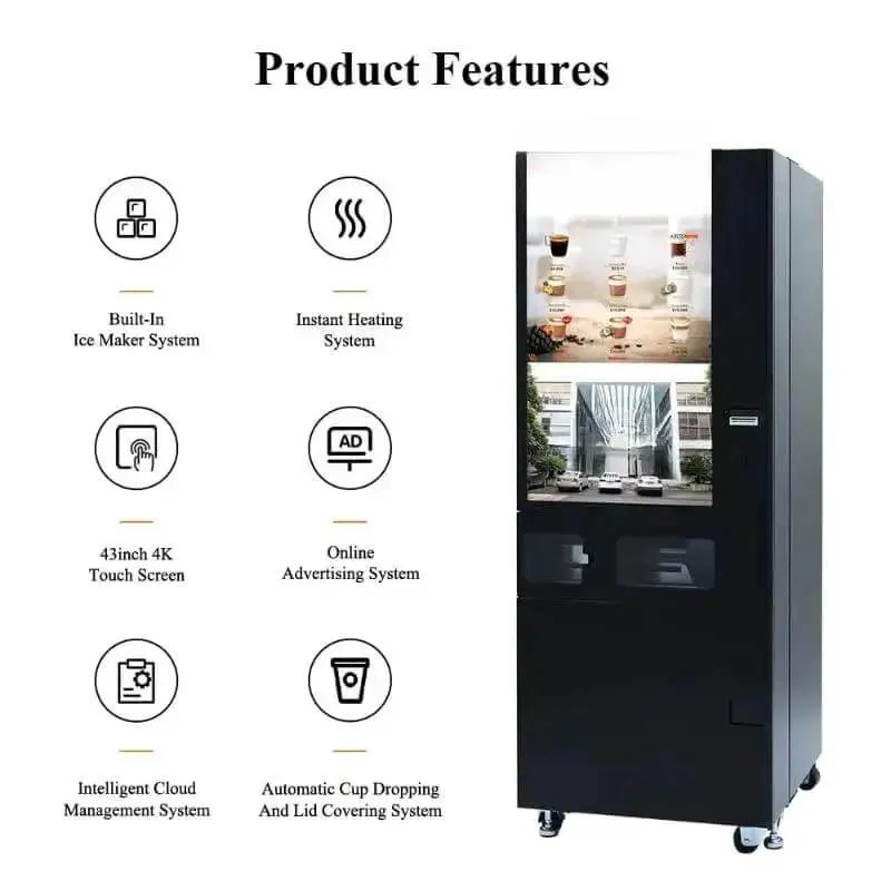 High Capacity Self Serve Coffee Vending Machine, Automatic Commercial Dispenser With Round The Clock Freshly Ground Coffee, Mobile Payment, Remote Monitoring, Built For Schools, Hotels, Airports, Offices, Bookstores, Cafes - Image 5