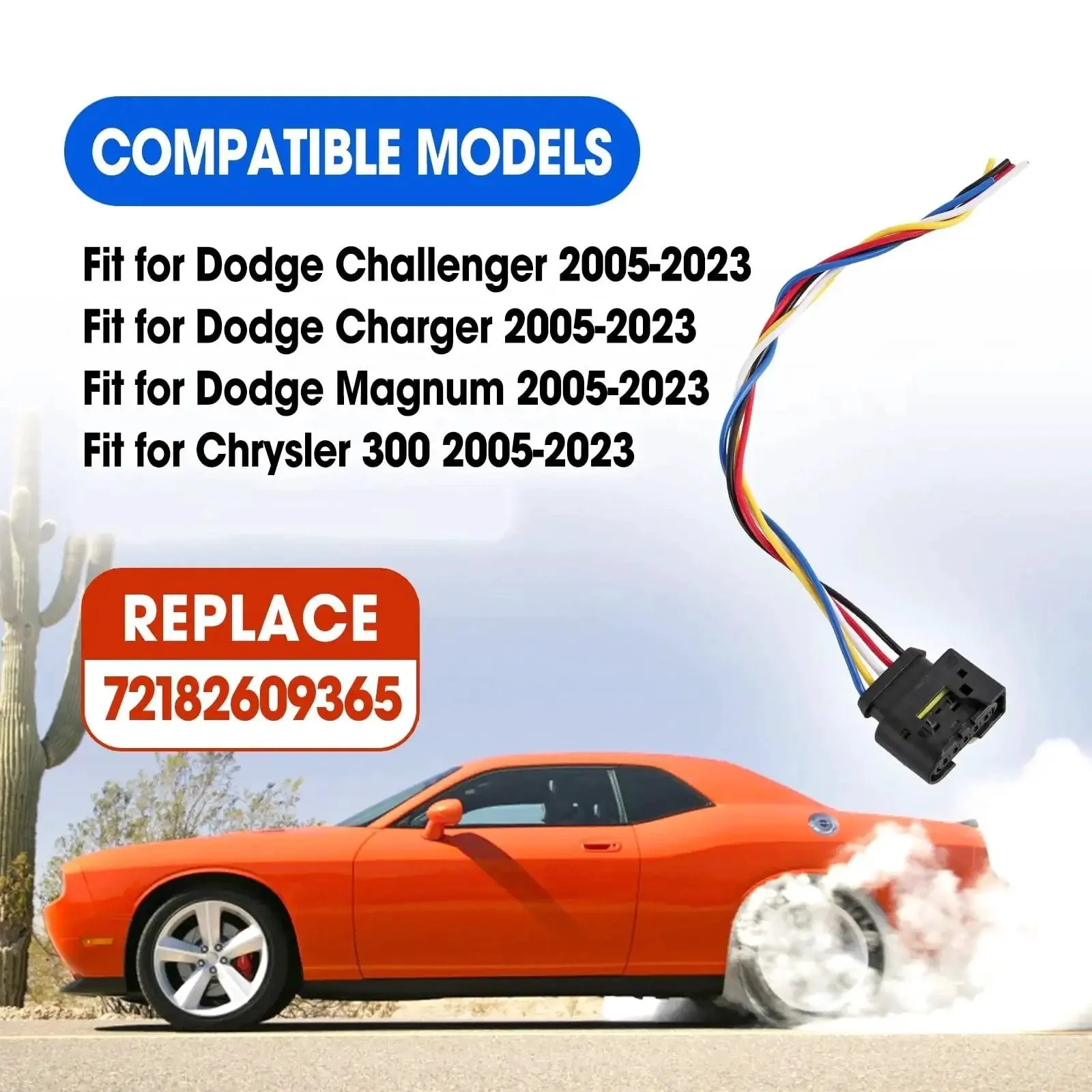High Conductivity Fuel Pump Connector Wiring Harness Replacement 72182609365 For Dodge Challenger Charger Magnum Chrysler 300 2005-2023 With Copper Core Wire To Ensure Stable Power Supply And Easy Install - Image 6