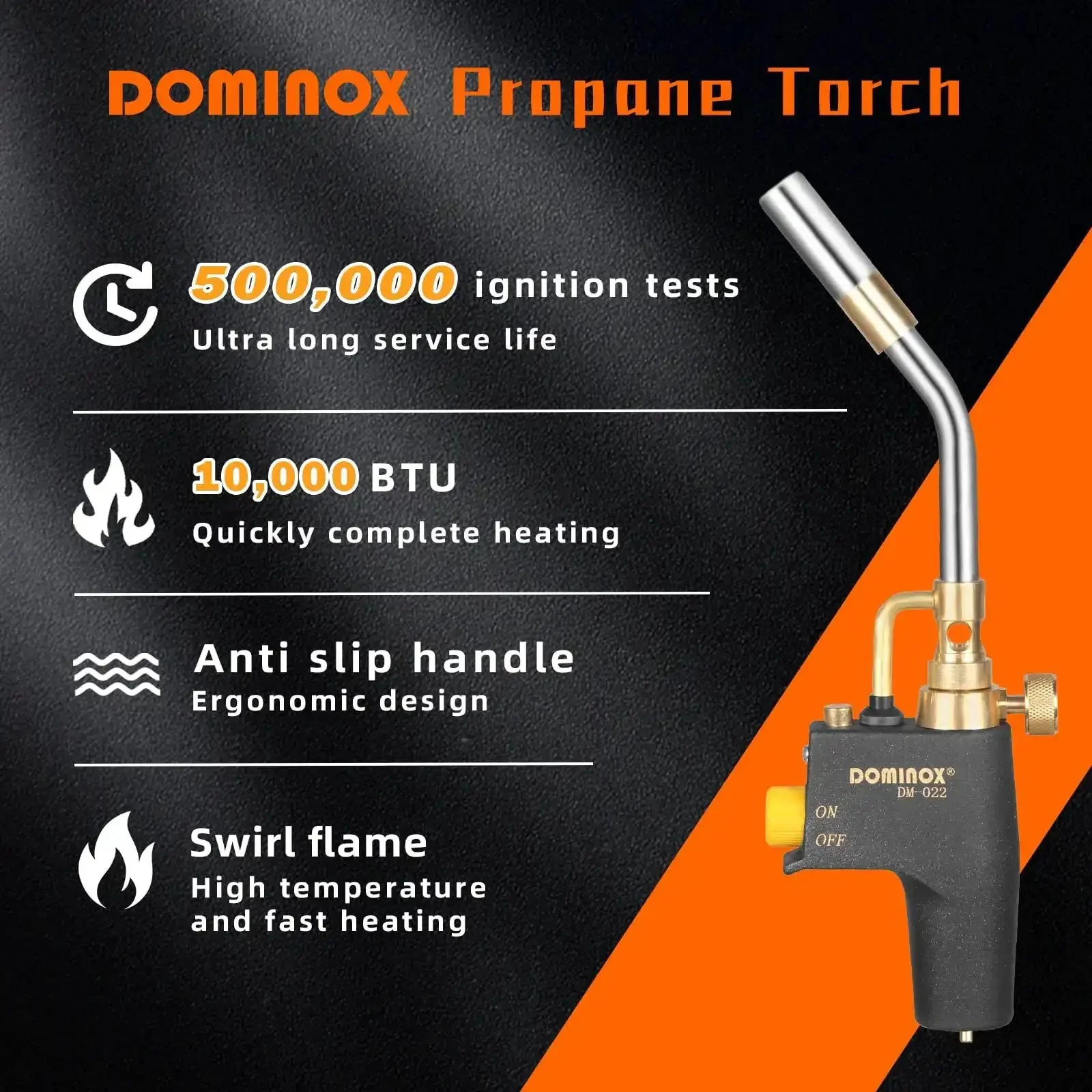 High Intensity Propane Torch Head With Trigger Start, Upgraded Anti Slip Handle, Precise Ignition, Map Gas Compatible, Awesome For Soldering, Welding, And Cooking, Portable Gas Torch Kit For DIY Projects - Image 8