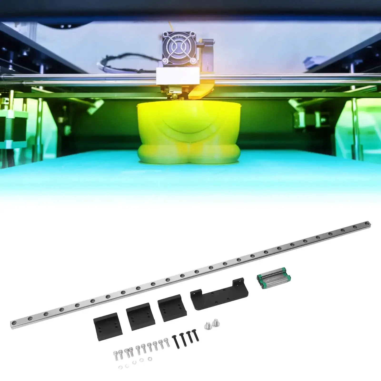 High Performance 3D Printer Linear Rail Kit for X Axis With Smooth Low Friction Motion Upgrade Built For Speed And Quiet Operation Durable Linear Guide Rail For Neptune 3 Max And Neptune 4 Max Faster Speeds - Image 6