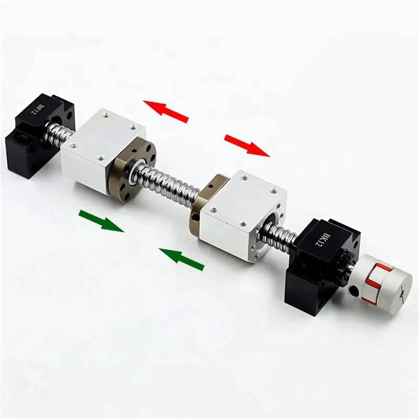 High Performance Ball Screw Nut Assembly For SFU1605 SFU1610 Bidirectional Left And Right Hand Thread With Anti Backlash 500mm Length Carbon Steel Heavy Duty Precision Linear Motion Component For CNC Machines - Image 3