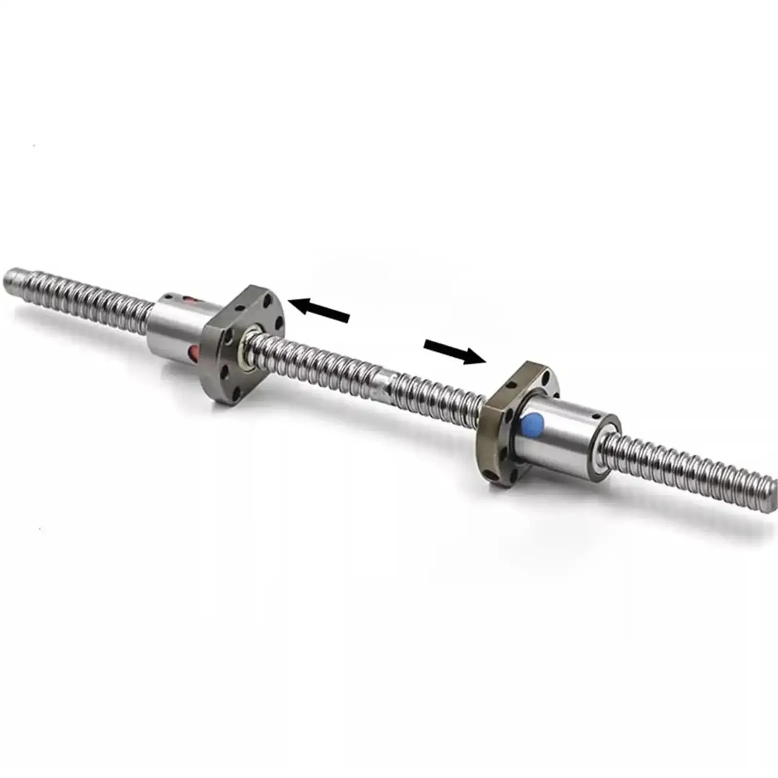 High Performance Ball Screw Nut Assembly For SFU1605 SFU1610 Bidirectional Left And Right Hand Thread With Anti Backlash 500mm Length Carbon Steel Heavy Duty Precision Linear Motion Component For CNC Machines - Image 4