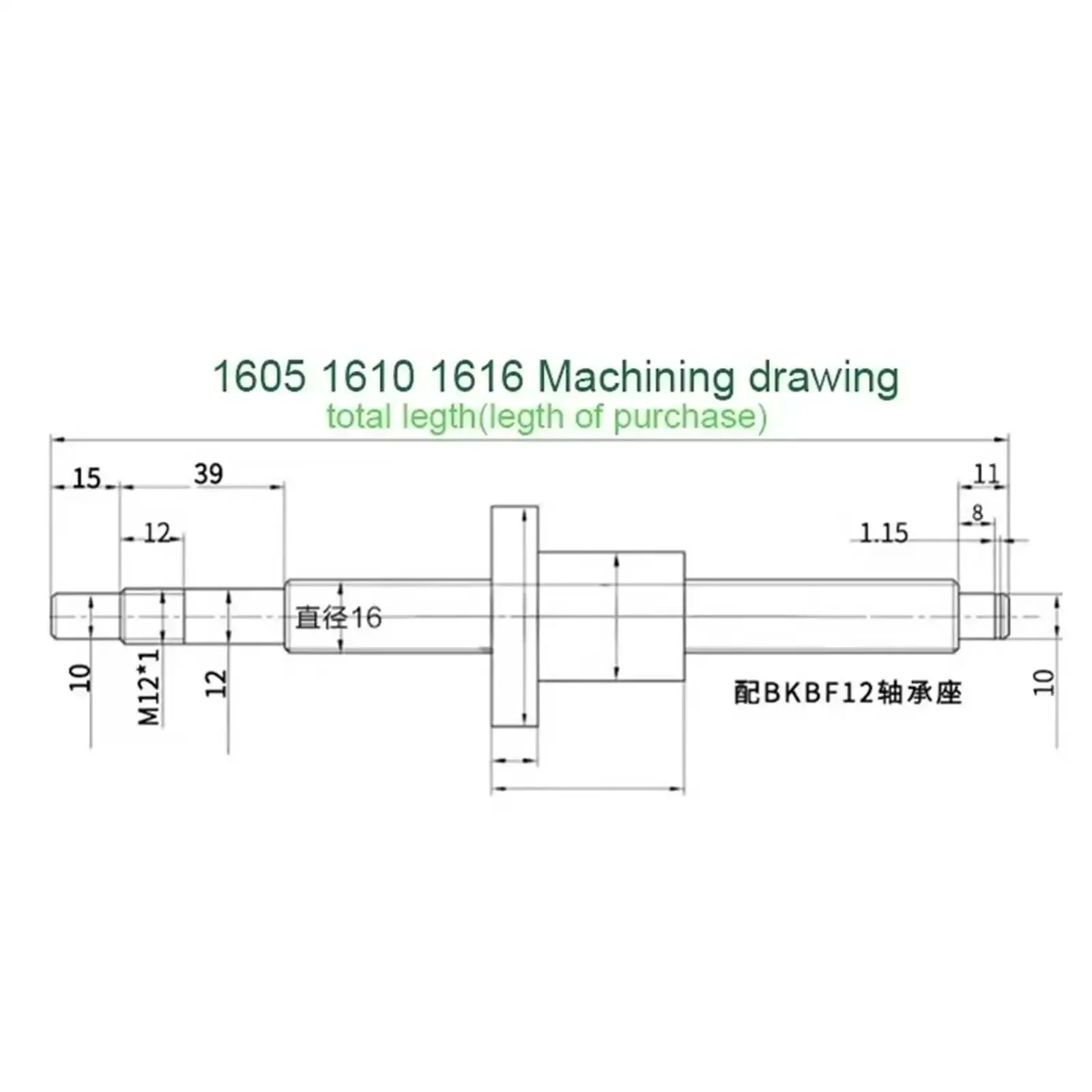 High Performance Ball Screw Nut Assembly For SFU1605 SFU1610 Bidirectional Left And Right Hand Thread With Anti Backlash 500mm Length Carbon Steel Heavy Duty Precision Linear Motion Component For CNC Machines - Image 6