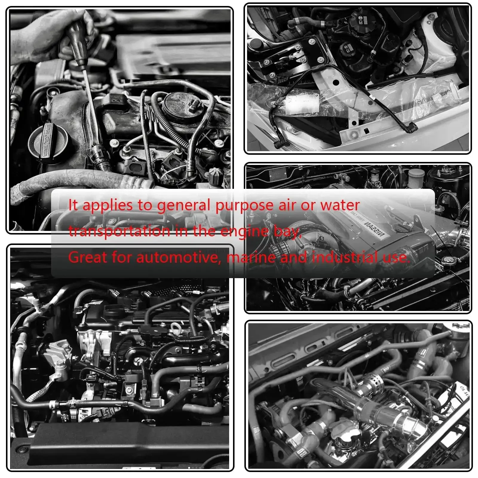 High Performance Silicone Vacuum Hose Kit With Six Sizes From 1/8 To 3/8 Inch 5 Feet Each Automotive Vacuum Tubing Set Includes Tube Cutter Black Durable Hoses For Air And Water - Image 4