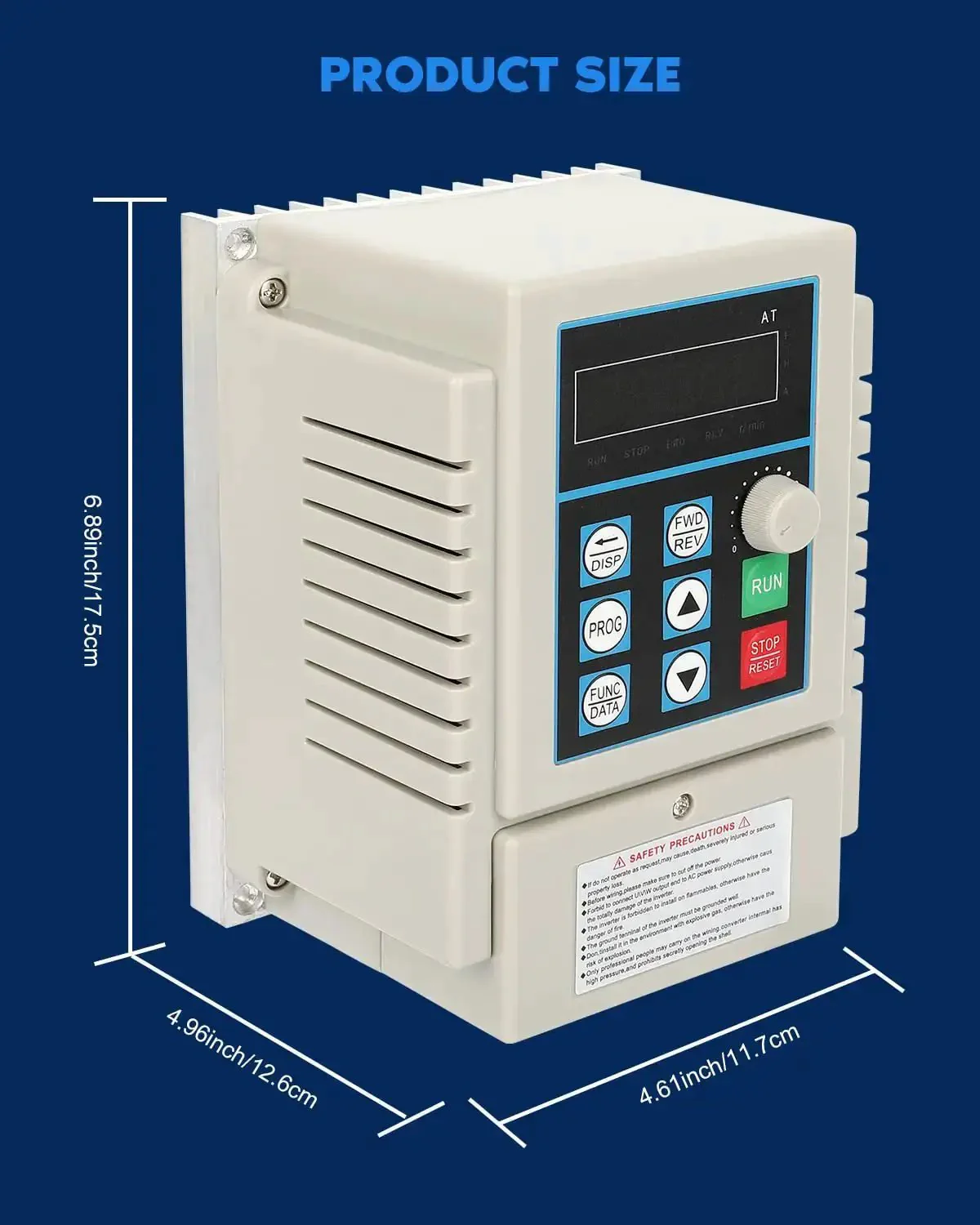 High-Performance Variable Frequency Drive VFD Inverter 220V Single Phase To 3 Phase 0.75kW 1HP 5A 0-400 Hz Output Spindle Motor Speed Control For CNC Builders And DIY Tinkerers - Image 7
