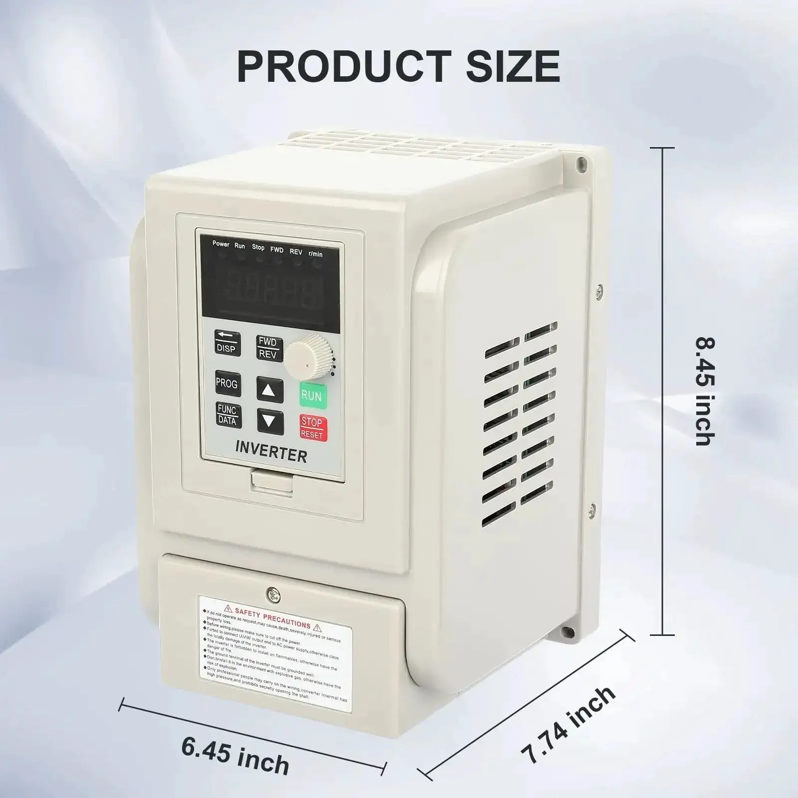 High Power 4KW VFD Inverter Frequency Converter For Motor Speed Control, 220V 50/60Hz, Single Phase Input To 3 Phase Output, 0-400 Hz Output, Easy Plug And Play AC Motor Drive For Industrial Use - Image 7