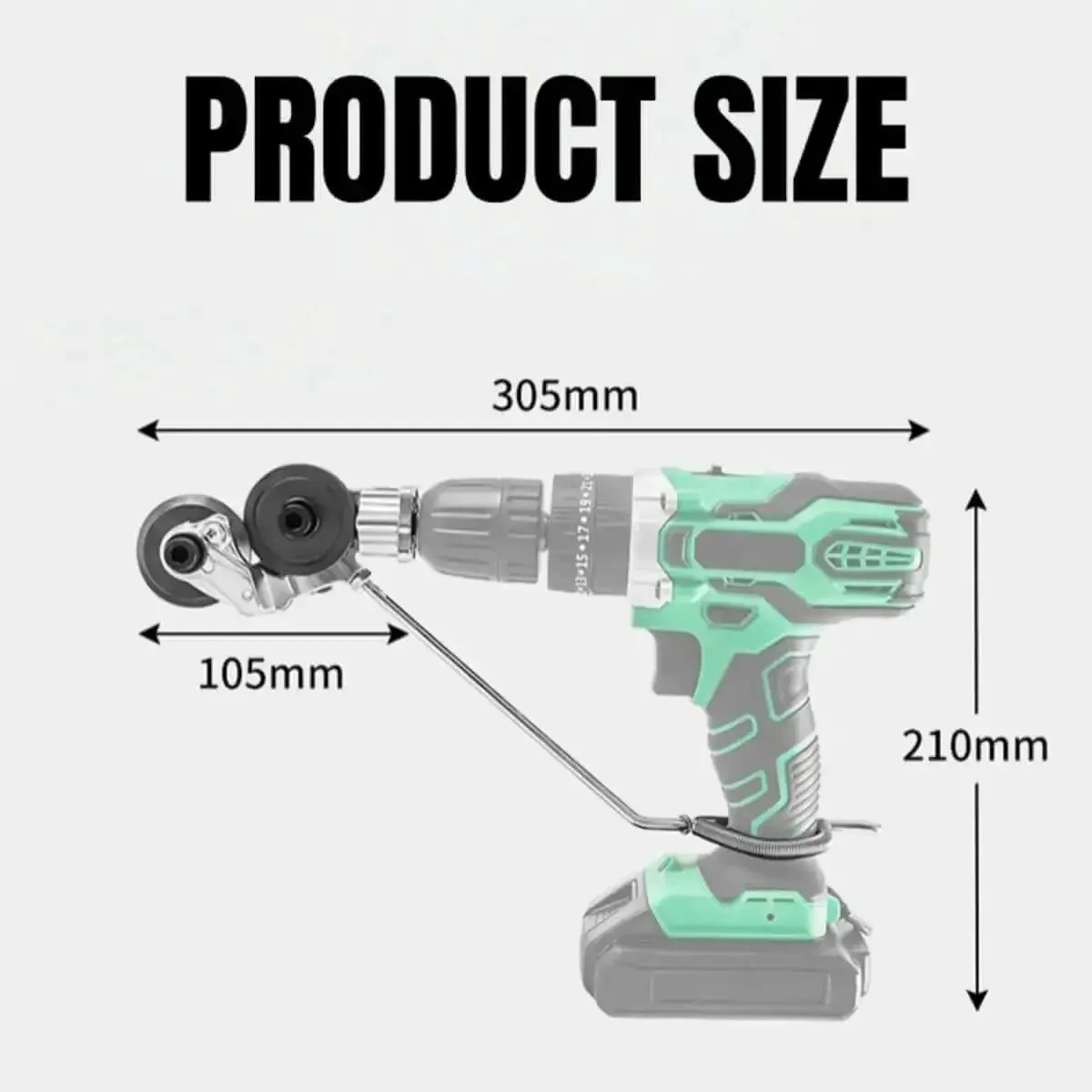 High-Power Drill Nibbler For Sheet Metal Cutting, Titanium-Plated Nibbler Head Turns Any Drill Into A Pro Metal Cutter, Burr-Free Cuts, Wide Drill Compatibility, Includes Adapter For Iron, 1 Set - Image 2