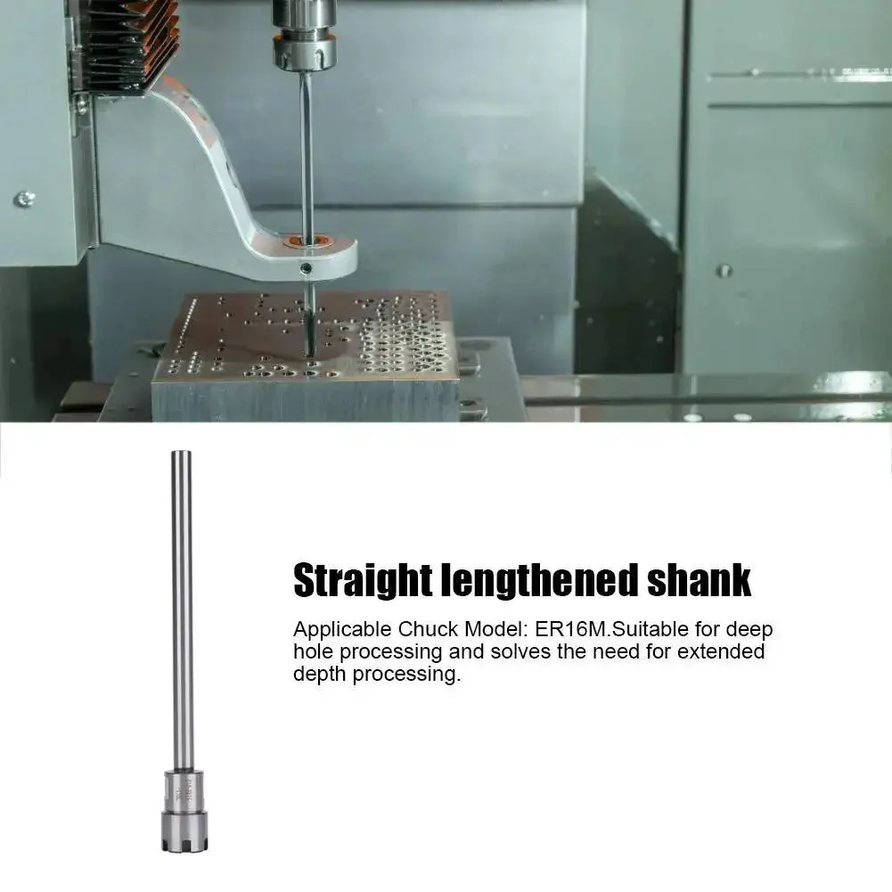 High Precision ER16M 150L Collet Chuck Holder For CNC Milling And Lathe Work Straight Shank Durable Chrome Moly Alloy Construction Stable Tooling Extension Precise Grip Easy Setup For Reliable Machining - Image 6