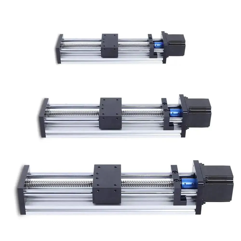 High Precision Linear Rail Stage With 100mm 200mm 300mm Travel Square Rails Mini Slide Table And NEMA 23 Stepper Motor For DIY Makers And Pro Hobbyists CNC Router Milling Machine - Image 9