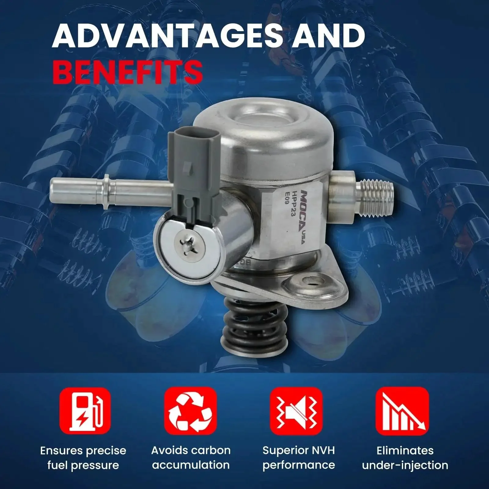 High Pressure Fuel Pump Replacement Fits Buick Regal 2.0L 2014 2017 And Chevrolet Impala 2.5L 2014 2019, Chevrolet Malibu 2.0L 2.5L 2013 2015, Malibu Limited 2.5L 2016 With OEM Grade Quality To Keep Your Ride Running Smooth - Image 6