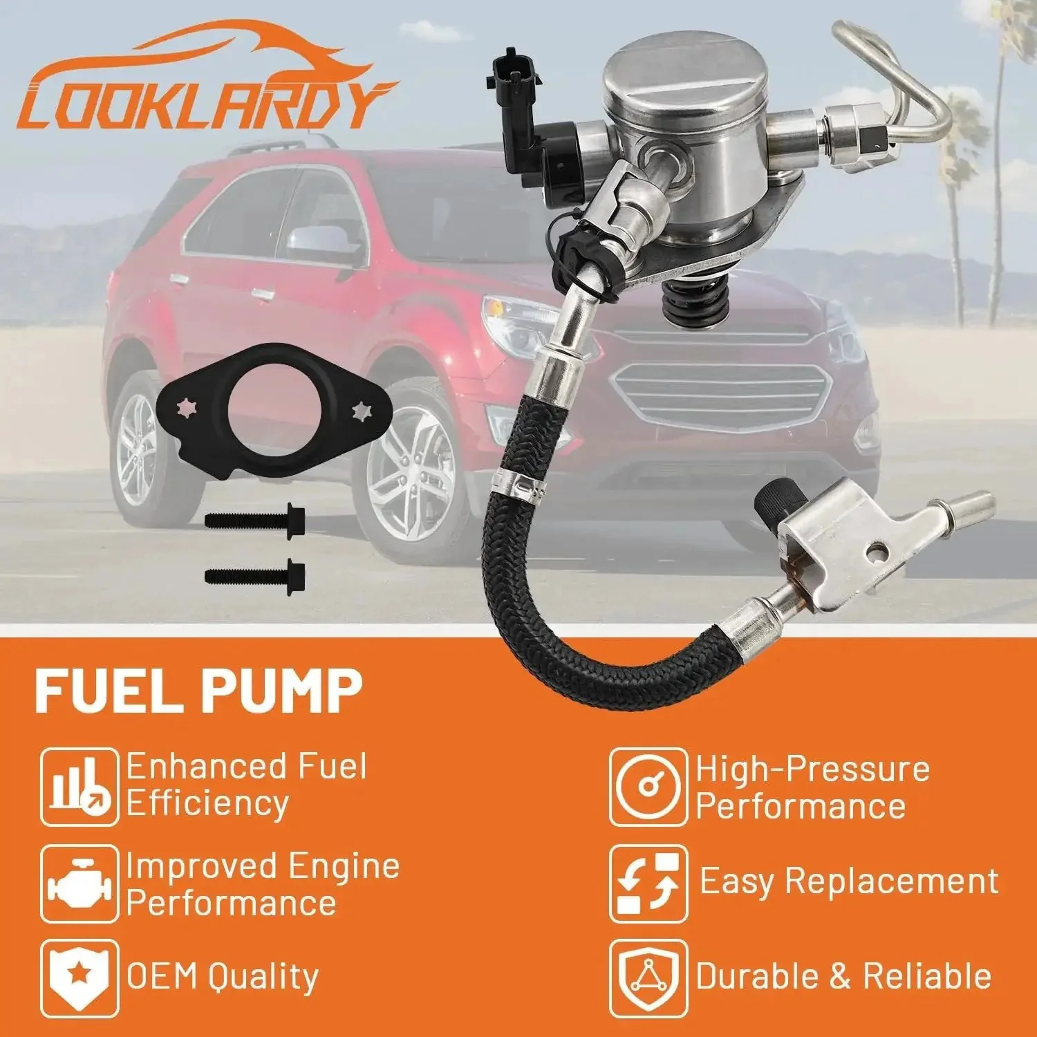 High Pressure Fuel Pump With Fuel Hose Kit For Chevy Equinox 2010 2017 GMC Terrain Buick Regal 2012 2017 2.4L Fits Like A Dream Direct Fit Replacement 12641847 12633423 With OE Style Connectors And Durable Performance - Image 3