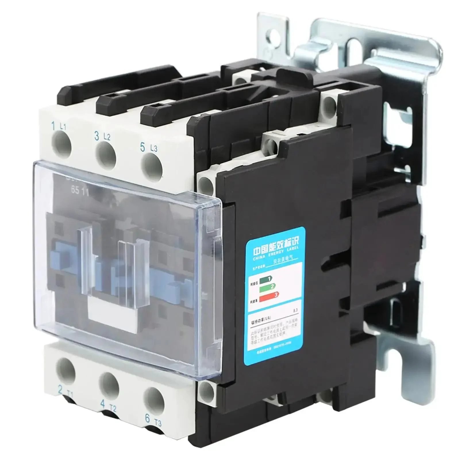 High Sensitivity AC Contactor For Industrial Electrical Systems 220V 65A Heavy Duty Load Control Fixed Or Rail Mount Built For Tough Environments And Reliable Performance In Machinery And Equipment