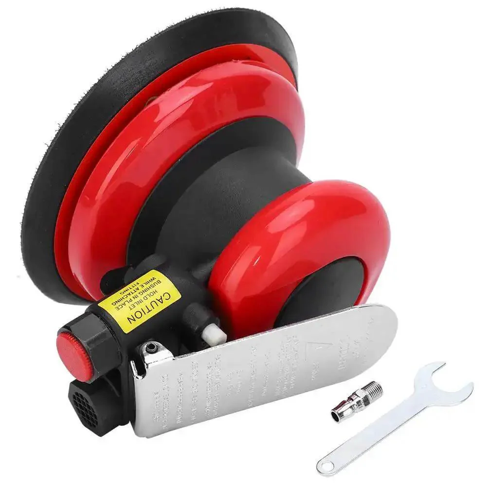 High Speed 10,000 RPM Pneumatic Polisher For Industrial Metal Polishing, Air Orbital Sander With 5 Percent Eccentricity, Ergonomic Grip For Smooth, Efficient Finish, Includes Wrench - Image 3