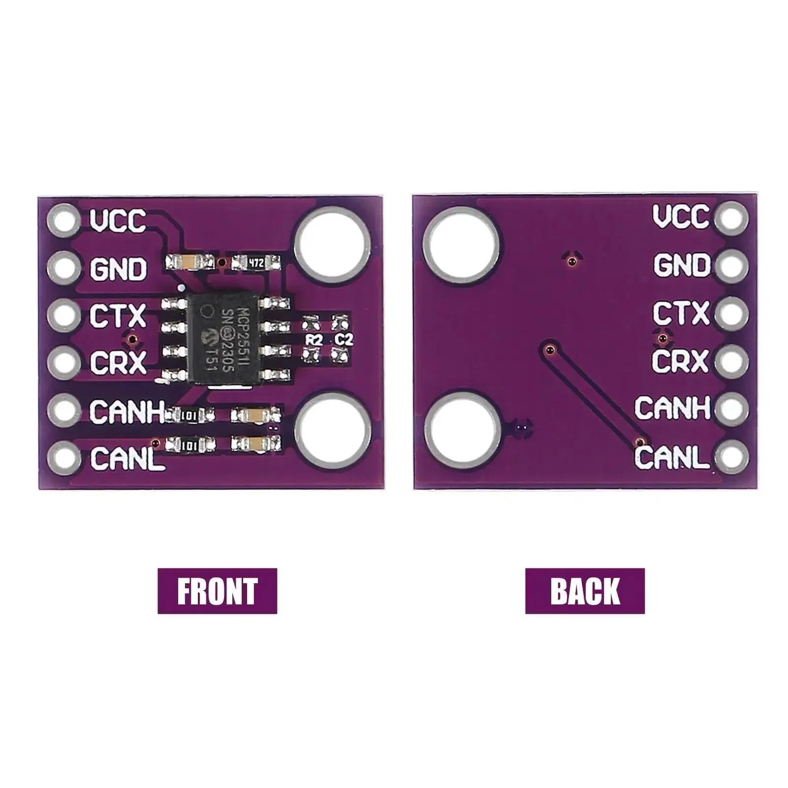 High Speed CAN Bus Interface Module With MCP2551 Transceiver, 6 Pack, ISO 11898 Compliant Protocol Controller Board For DIY Auto And Industrial CAN Projects, 24V Ready - Image 7