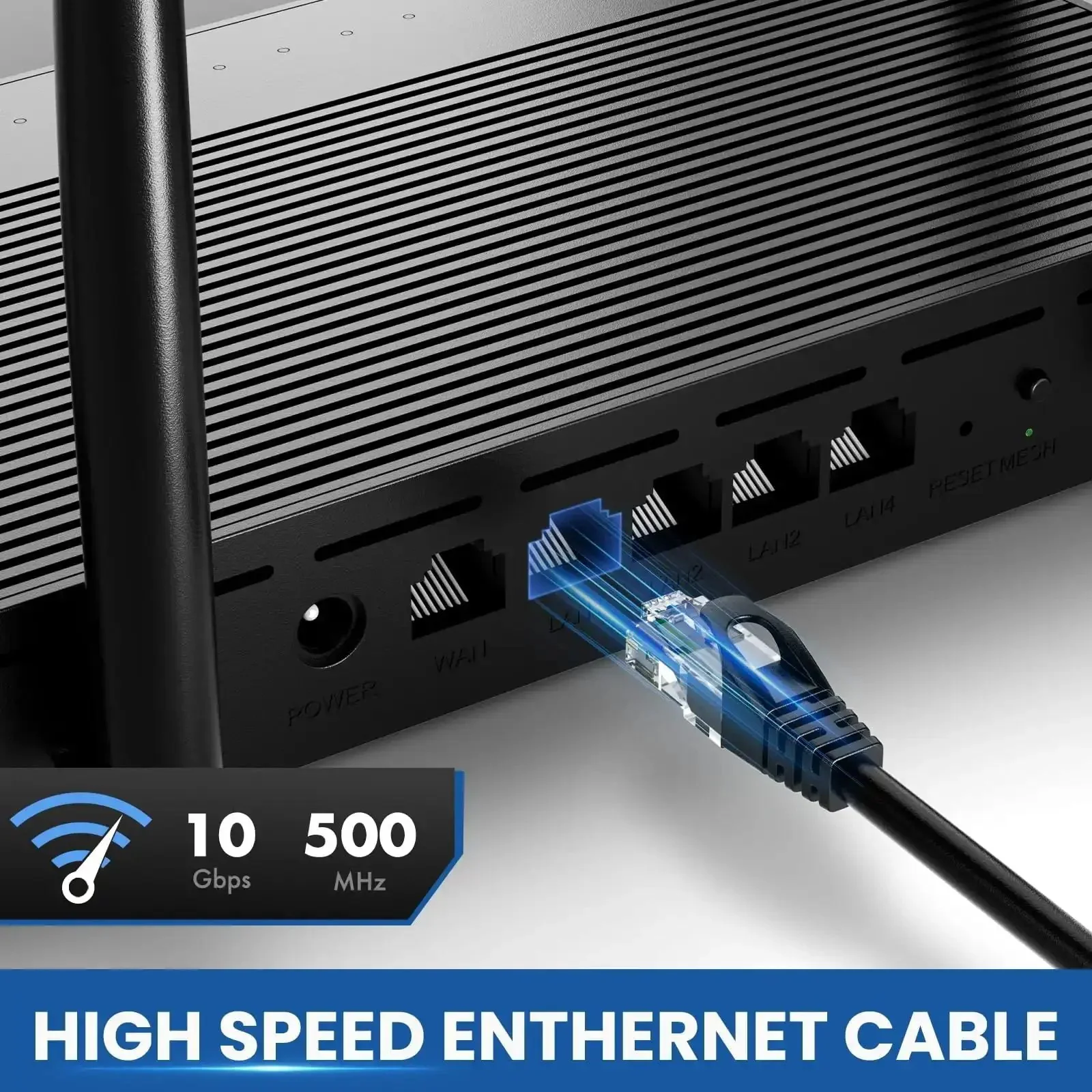 High Speed Cat6 Ethernet Patch Cable 6 Ft 2 Pack For Indoor Outdoor Use Ultra Fast 10Gbps Network Cable For Router Modem Gaming PS4 PS5 Durable Wired Internet Connection With Easy Plug And Play - Image 7