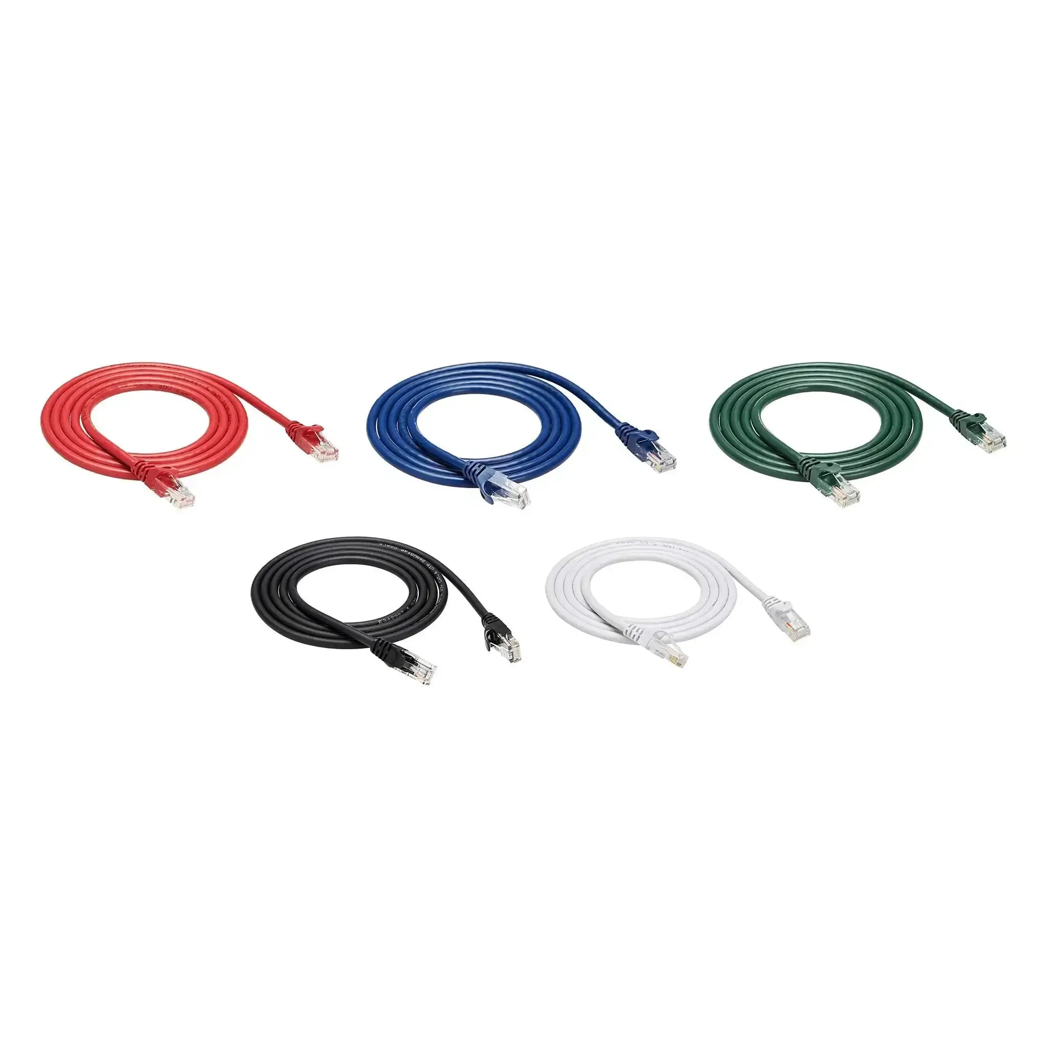 High Speed Cat6 Ethernet Patch Cable Set 10 Gbps Internet Link With RJ45 Gold Plated Connectors Snagless Shielded Multicolor 5 Foot 5 Pack Ideal For Computers Printers Routers Perfect For Home Office Setups And More