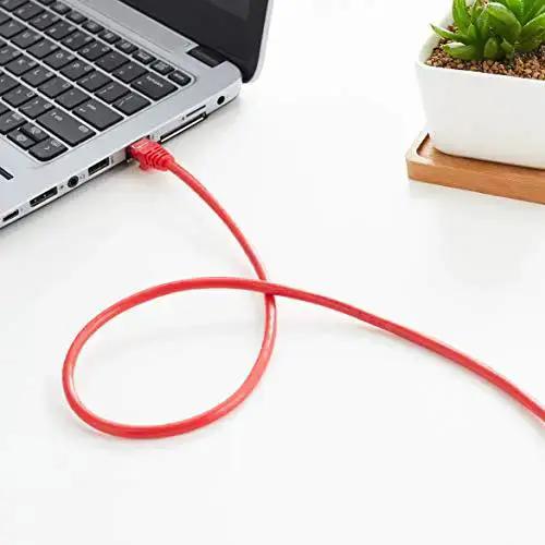 High Speed Cat6 Ethernet Patch Cable Set 10 Gbps Internet Link With RJ45 Gold Plated Connectors Snagless Shielded Multicolor 5 Foot 5 Pack Ideal For Computers Printers Routers Perfect For Home Office Setups And More - Image 2