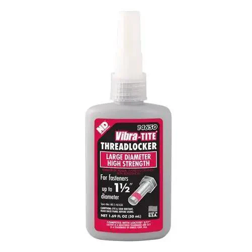 High Strength Red Thread Locker In A 50 mL Bottle For Permanent Bonding Of Fasteners Up To One And A Half Inches, Anaerobic Liquid Sealant That Begins To Harden In About Nine Minutes, Built For Heavy Duty Joints