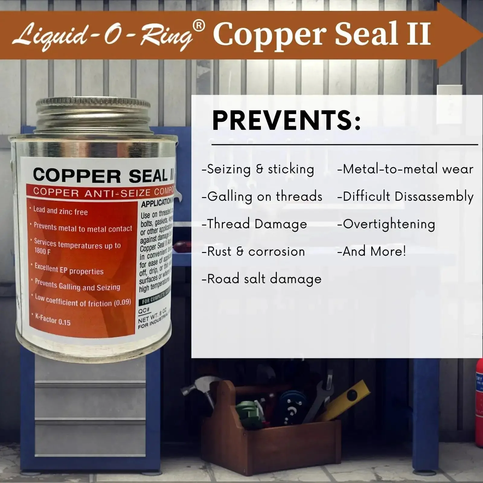 High Temp Copper Anti Seize Lubricant 1800F For Spark Plugs Exhaust Manifolds Bolts And Brakes Prevents Seizing And Corrosion USA Made 8oz Multi Purpose Assembly Lubricant That Works Like A Champ - Image 5