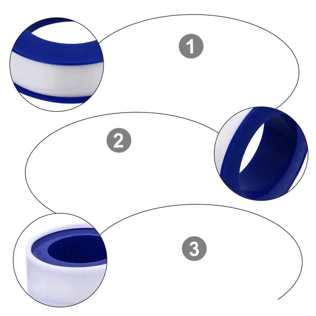 High Temp PTFE Plumbing Tape Sealant For Outdoor Use All Weather Acid And Alkali Resistant Plumber Tape Leak Proof Tape For Pipes And Fittings 20 Rolls Durable Waterproof Sealant - Image 2