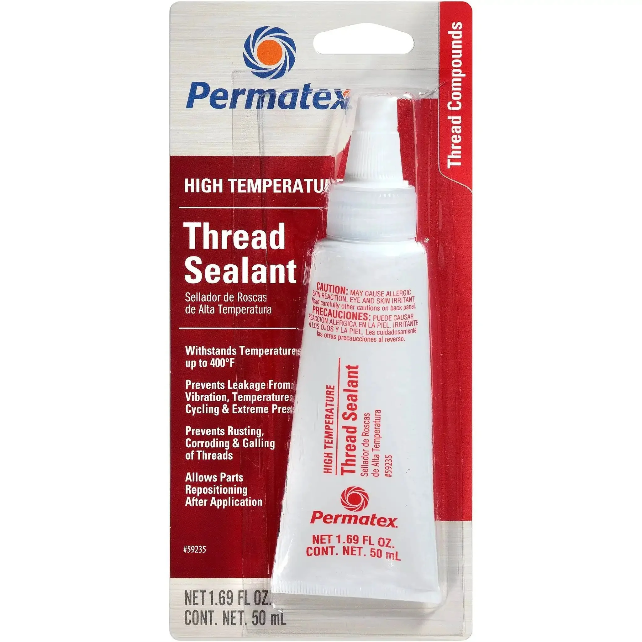 High Temperature Thread Sealant Kit 50 Ml Pack Of 6 That Seals Leaks Like A Champ, Resists Vibration Moisture Hydraulic Fluids And Diesel Fuels, Lubricates Threads For Easy Assembly And Disassembly, Repositionable Up To Four Hours