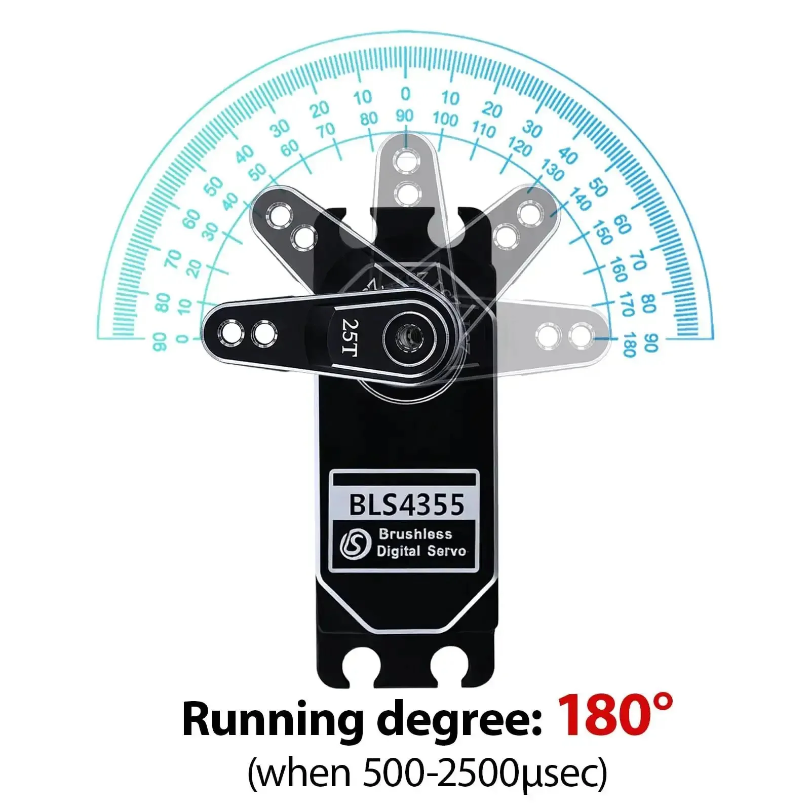 High Torque 55Kg Low Profile Programmable Brushless Digital Servo For 1 To 10 Drift Cars 0.09Sec Speed Full Metal Gear Steering Servo Durable Servo Motor Kit With 180 Degree Range For Precision Steering - Image 4