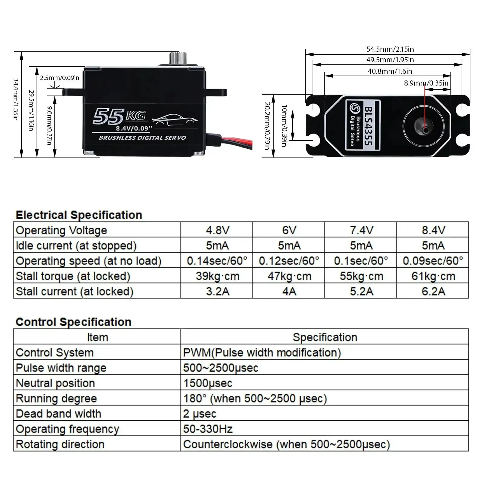 High Torque 55Kg Low Profile Programmable Brushless Digital Servo For 1 To 10 Drift Cars 0.09Sec Speed Full Metal Gear Steering Servo Durable Servo Motor Kit With 180 Degree Range For Precision Steering - Image 6