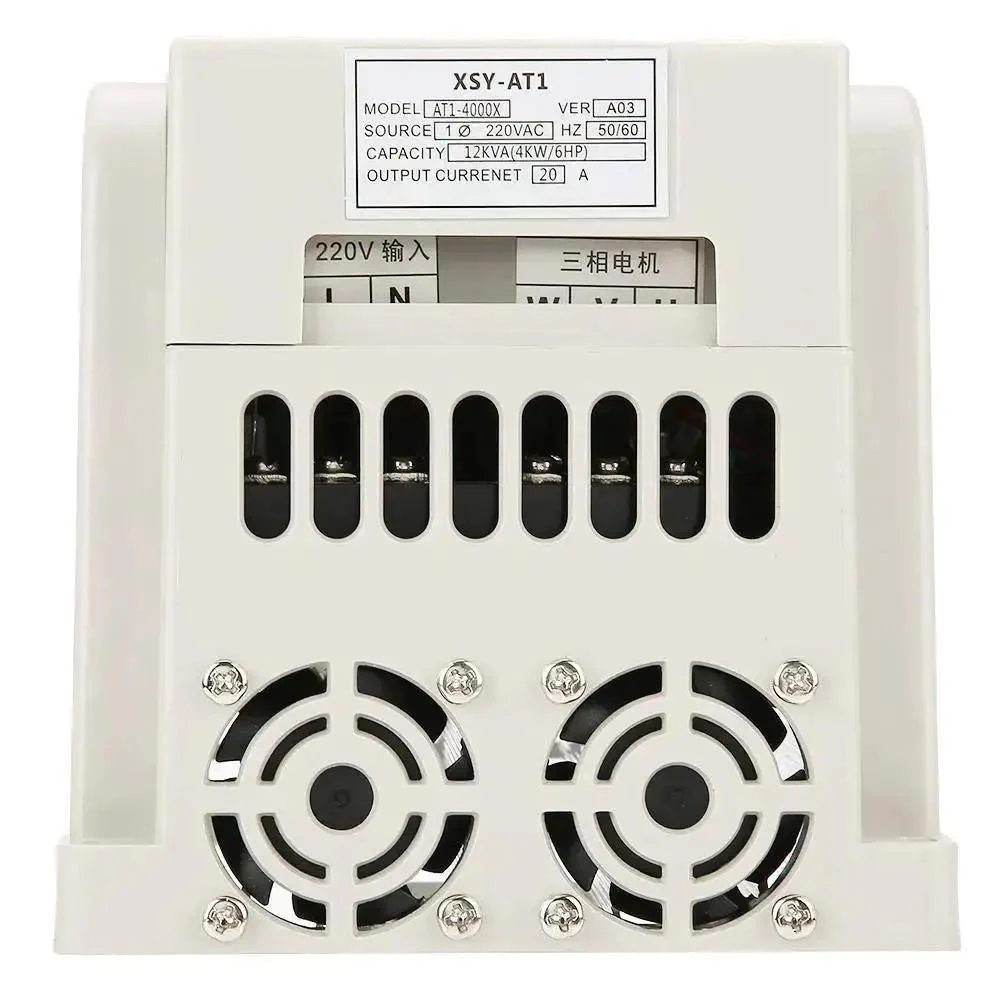 High Torque Variable Frequency Drive Five And A Half HP 220V Single Phase VFD Speed Controller For Three Phase Four Kilowatt AC Motors 0 To 400Hz With No Fuss Rugged Stability Anti Trip And Easy Control - Image 4