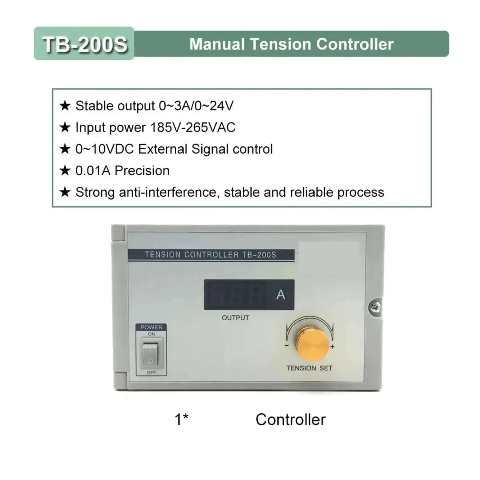 Hollow Shaft Magnetic Powder Brake DC 24V 1400 RPM Heavy Duty Controller Kit SJ180A 12 Nm Plug And Play Adjustable Torque 6 to 400 Nm for Industrial Machinery Industrial Grade Durable Build Easy Installation Rugged Construction - Image 2