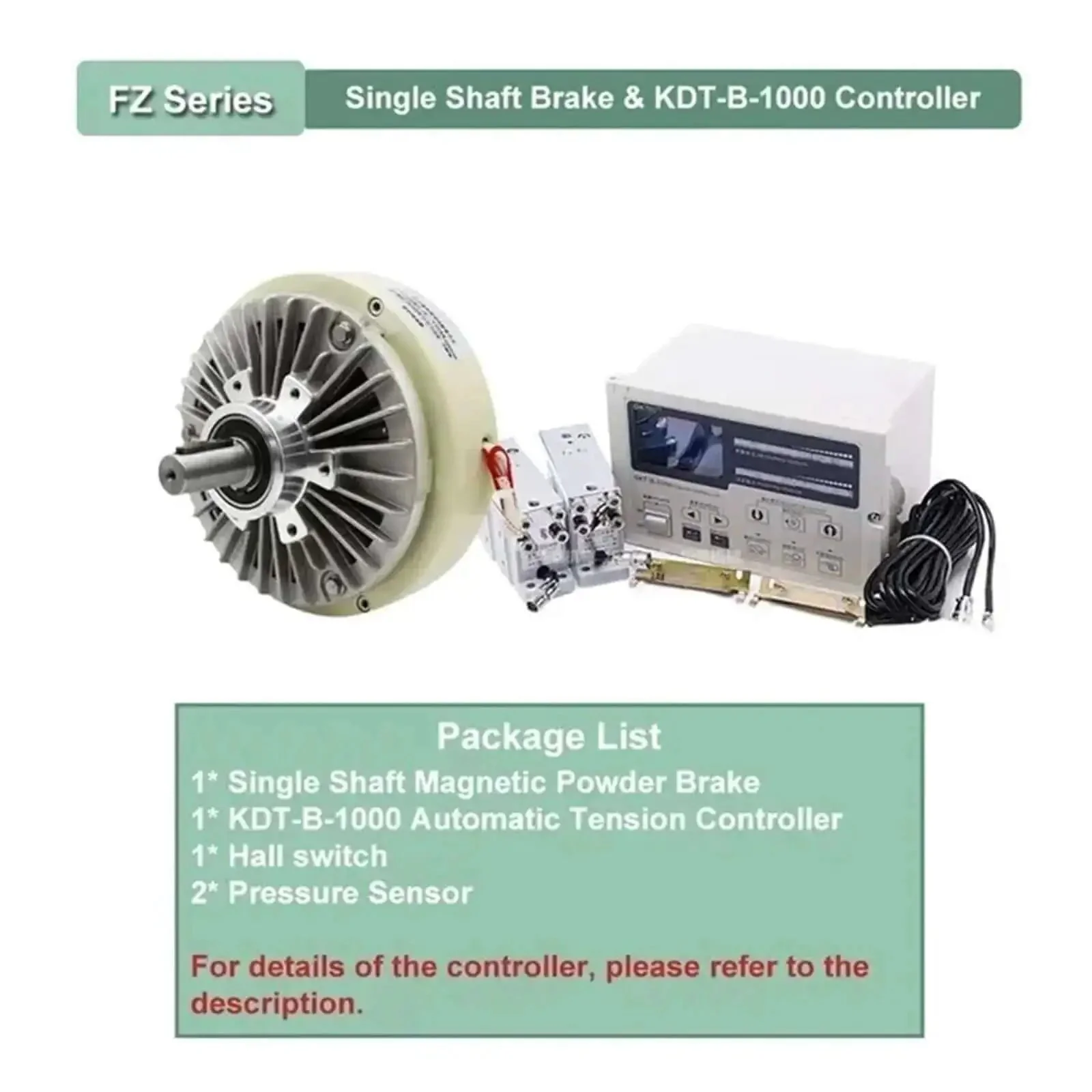 Hollow Shaft Magnetic Powder Brake DC 24V 1400 RPM Controller Kit For Single Shaft And KDT-B Compatible, 6 Nm To 400 Nm Torque, 0.6 To 40 Kg Load Capacity, Plug And Play Design Ready To Roll Easy Install For Heavy Duty Machinery - Image 6
