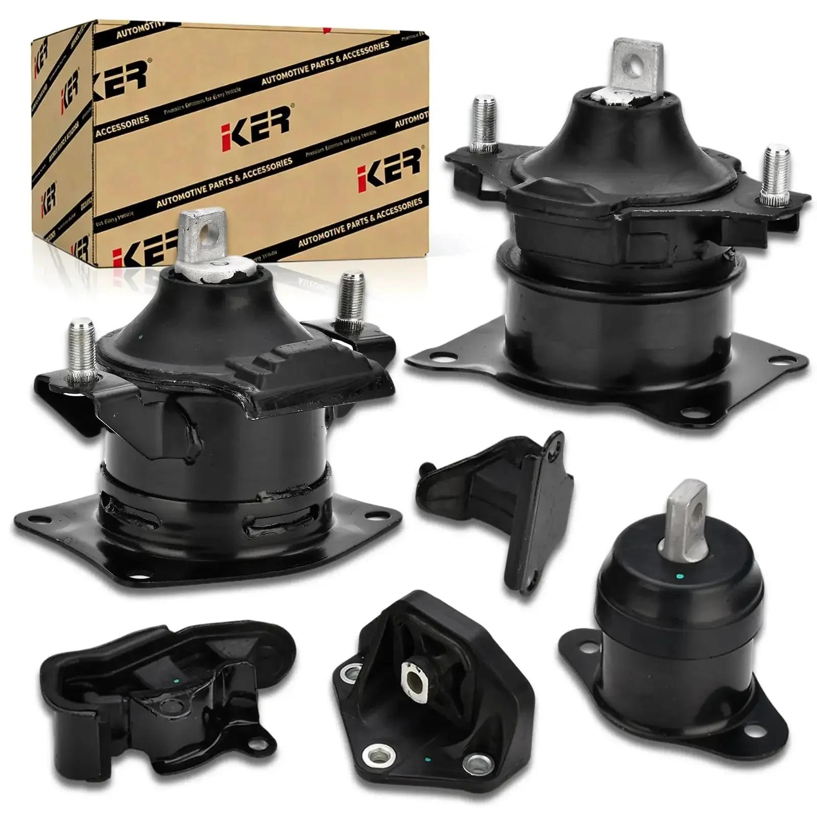 Honda Accord 3.0L Engine Motor Mount Set Six Piece Drop In Ready Replacement Kit For Auto Transmission Fits 2003 2004 2005 2006 2007 Includes Front Rear Upper Mounts A4526HY A4527HY A4524 A4525 A4544 A4517