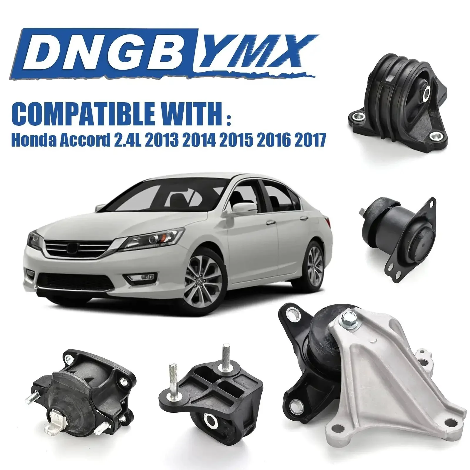Honda Accord Two Point Four Liter Engine Motor Mount Set For 2013 2014 2015 2016 2017 Replacement A65072 A65054 A65040 A65068 A65071 Premium Iron Aluminum Rubber Construction For Vibration Reduction And Smooth Power Transfer - Image 7