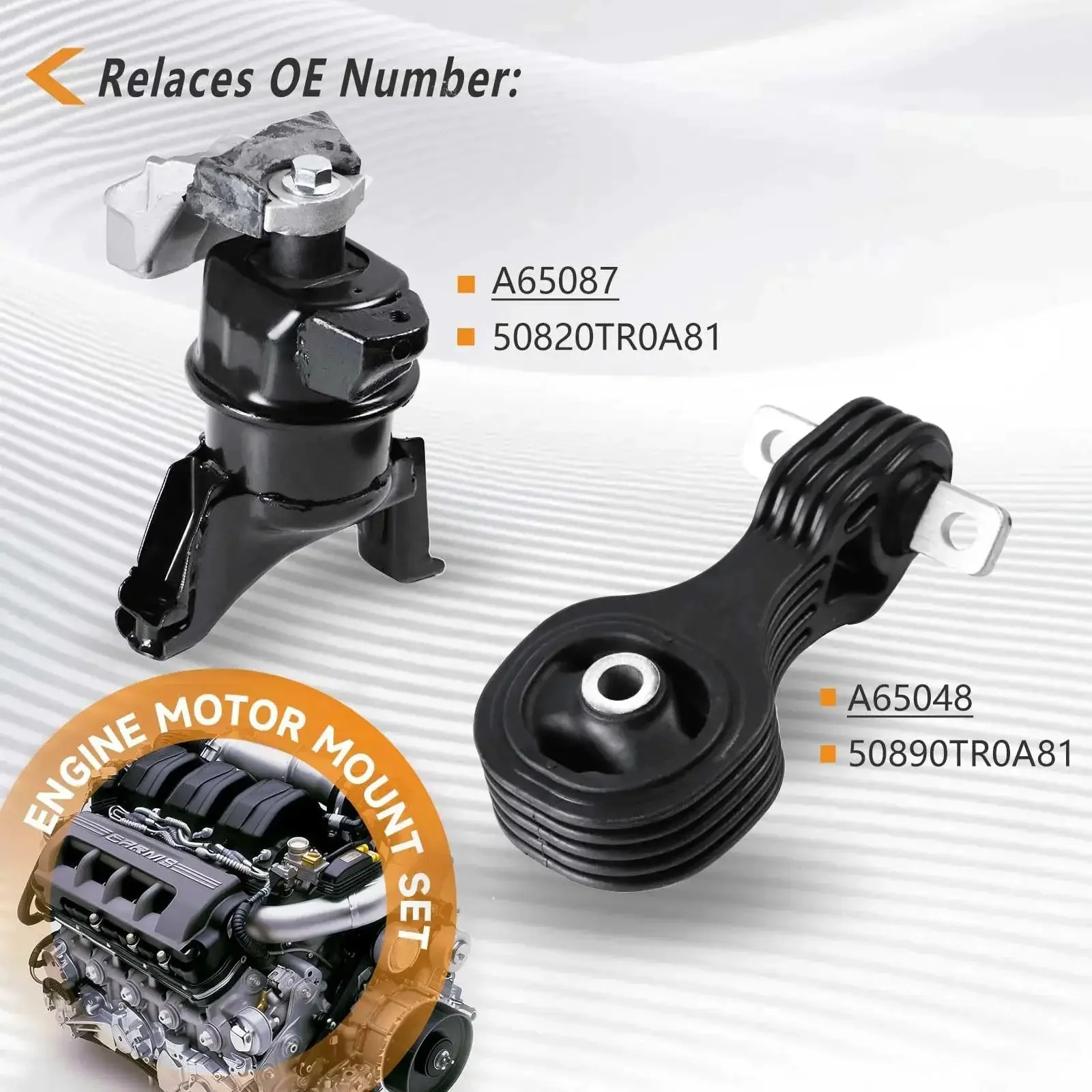 Honda Civic 1.8L Beefed Up Engine Mount Set For 2012 2013 2014 2015 Front Motor Mount Rear Torque Strut Mount And Transmission Mounts Replacement Kit Built For A Smooth Quiet Ride - Image 5