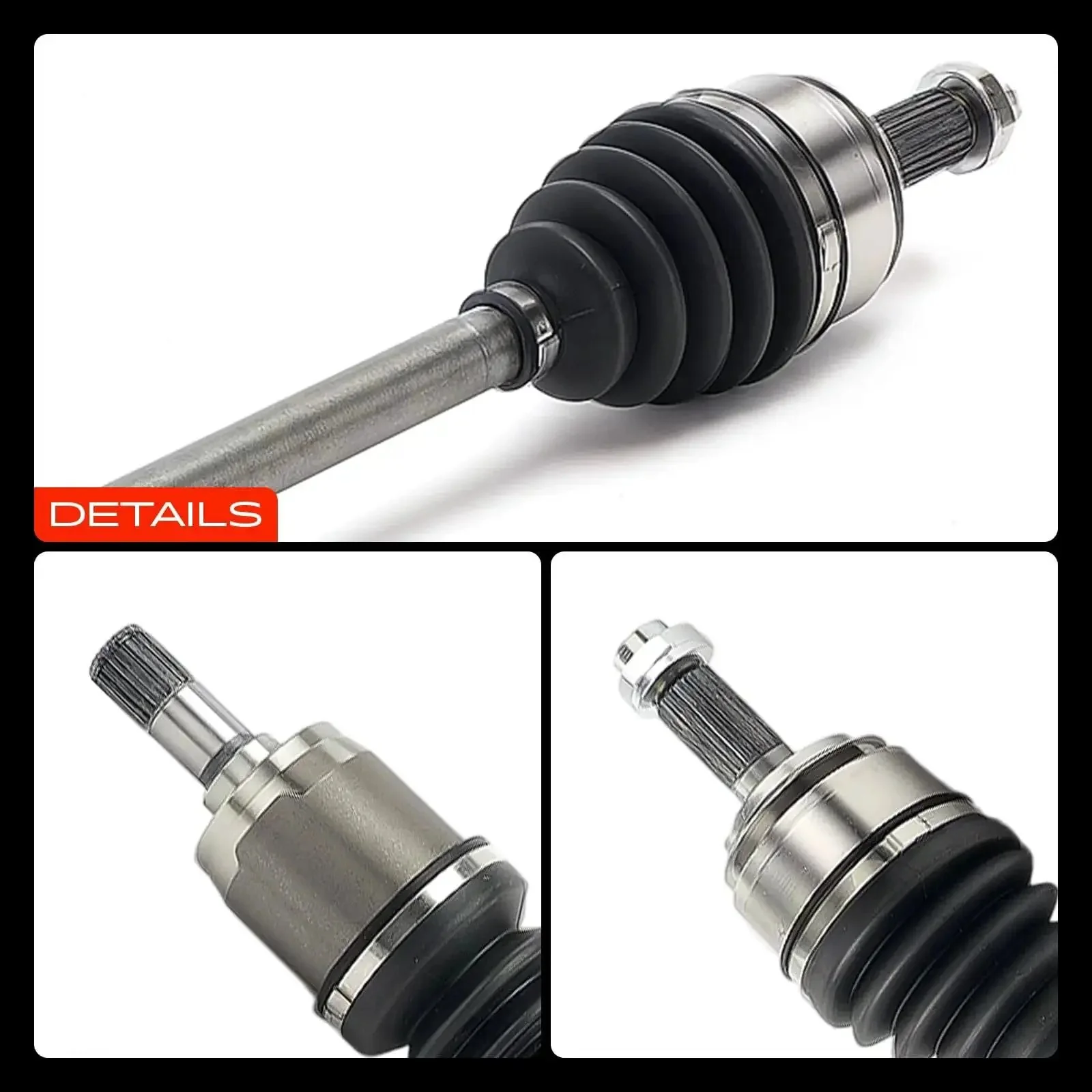 Honda Civic Front CV Axle Shaft Assembly Pair Beefed Up Heavy Duty Direct Fit For 2006 Through 2015 1.8L L4 Automatic Transmissions Includes Driver Side And Passenger Side Reliable OE Style Replacement For Smooth Power Delivery - Image 3
