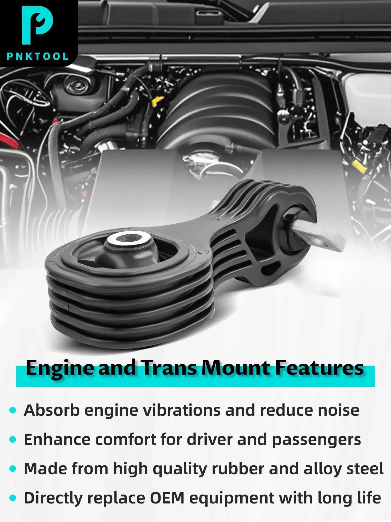 Honda Civic Rear Lower Engine Motor Mount And Transmission Torque Strut Mount For Your 2012 To 2015 L4 1.8L Automatic OEM Replacement Replaces A65048 9748 EM7116 50890 TR0 A81 With High Quality Natural Rubber - Image 6