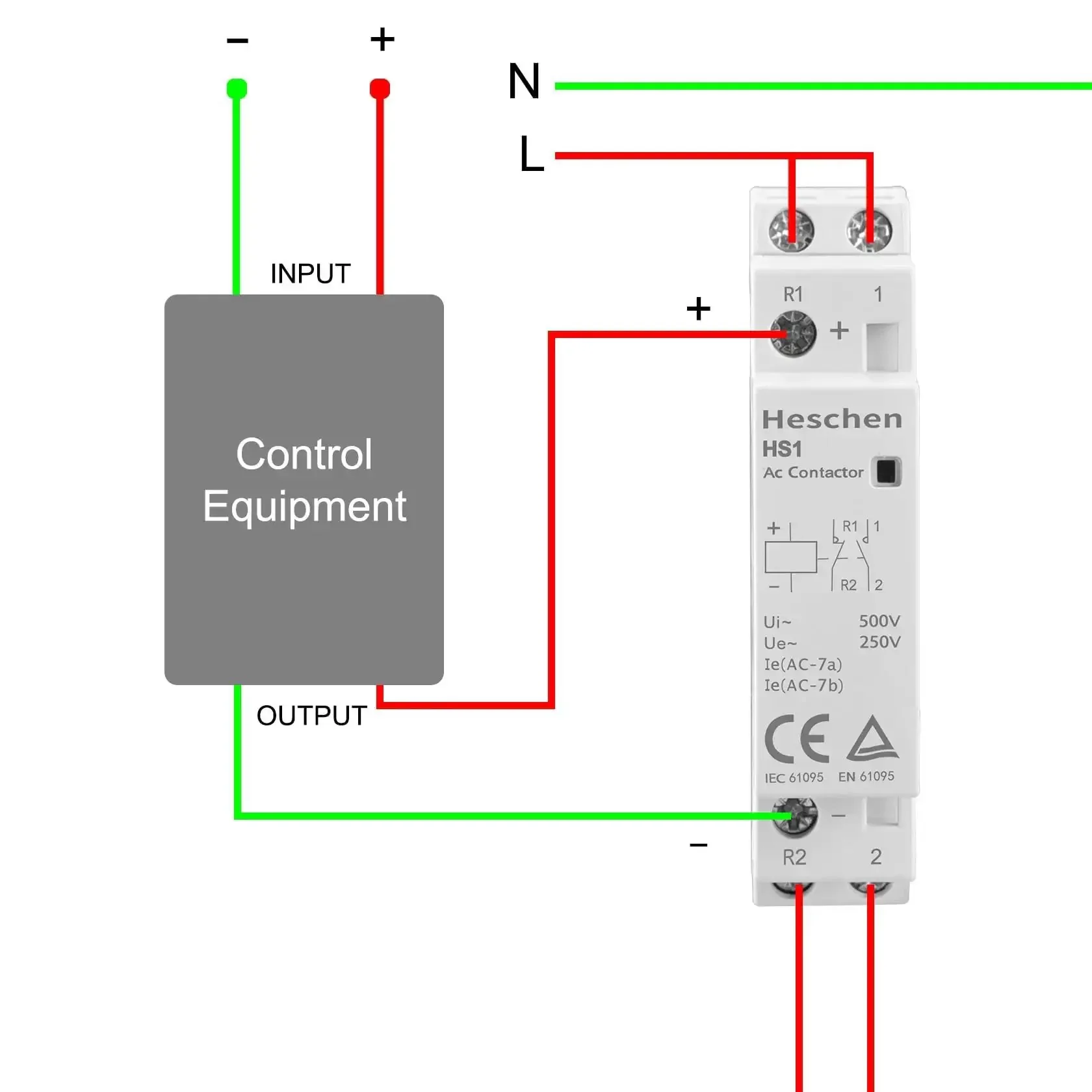 Household AC Contactor HSR1-16 16A 2 Pole 2NC With 24V DC Coil, 35mm DIN Rail Mount, Ue 250V Ui 500V, AC-7a 16A AC-7b 6A, CE And TUV Listed, Easy Install, Plug And Play Ready, Reliable Home Panel Relay - Image 8