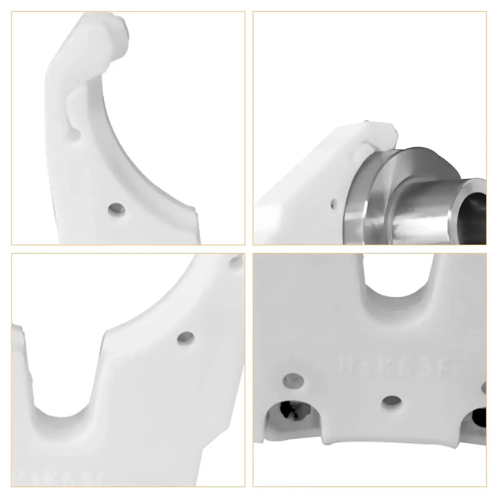 HSK63F Clamp Set Five Piece Nylon Iron ABS White Tool Holder Claw For CNC Machining Center And Woodworking Engraving Machines, Built Tough, Wear Resistant, Heat Resistant, Stable Performance, Anti Aging, Easy Fit - Image 2
