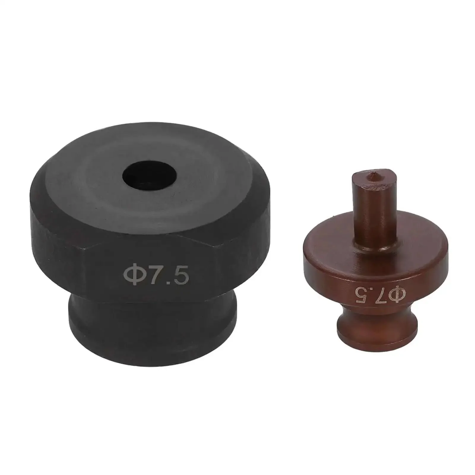 Hydraulic Hole Punch Die 7.5mm Round Hole For Electric Punching Machine Kit MHP-20 JP-20 With 40Cr Steel Construction Burgundy And Black Finish Long Lasting Die Set For Precise Metal Punching At Home Or Shop