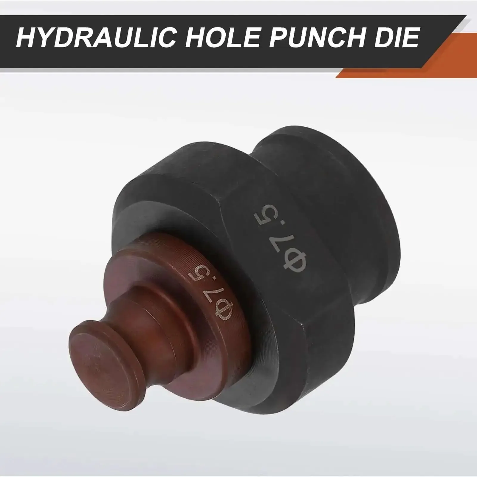 Hydraulic Hole Punch Die 7.5mm Round Hole For Electric Punching Machine Kit MHP-20 JP-20 With 40Cr Steel Construction Burgundy And Black Finish Long Lasting Die Set For Precise Metal Punching At Home Or Shop - Image 6