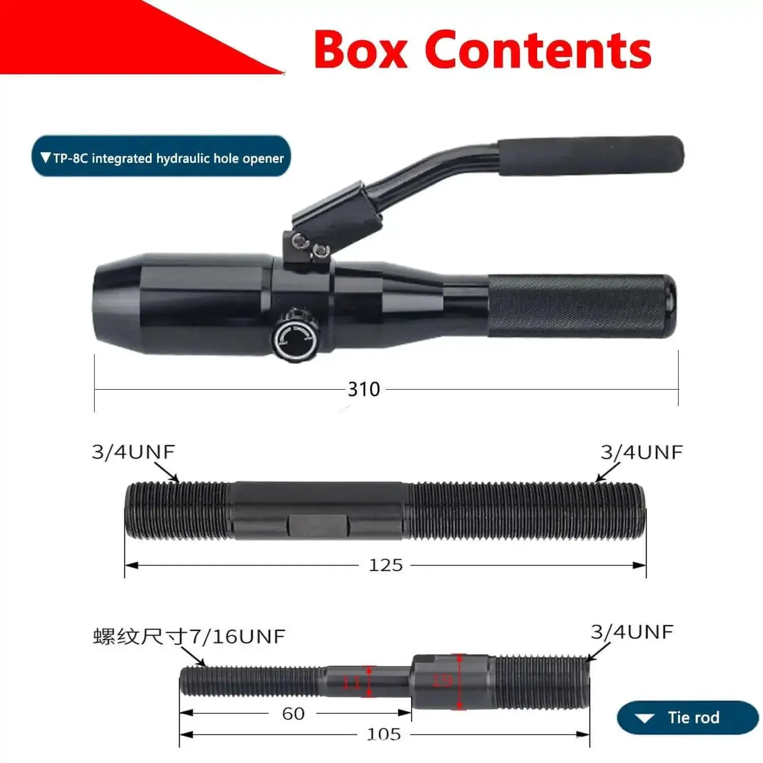 Hydraulic Knockout Hole Punch Driver Kit For Metal Sheets And Electrical Conduit, 16.5mm To 60.8mm Hole Cutter Set, Heavy Duty KO Tool Kit, Lightweight Aluminum Alloy, Easy Clamp Open Close, 66KN Clamping Power - Image 5