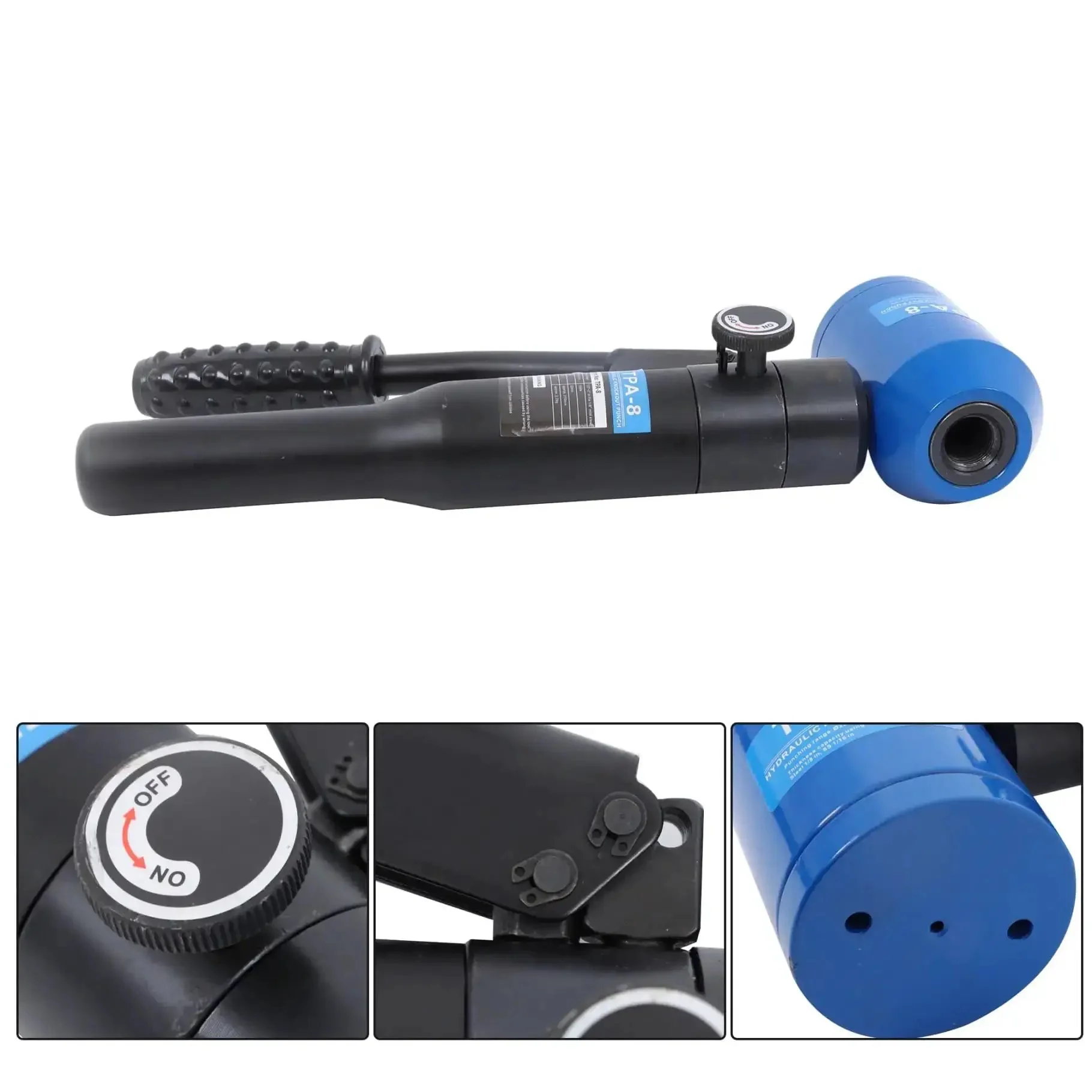 Hydraulic Knockout Punch Kit 8 Ton Conduit Hole Cutter Set With 6 Dies For Metal Sheet Panel Heavy Duty Pro Grade Power Tool For Fast Clean Cuts In Electrical Work And DIY Projects - Image 7