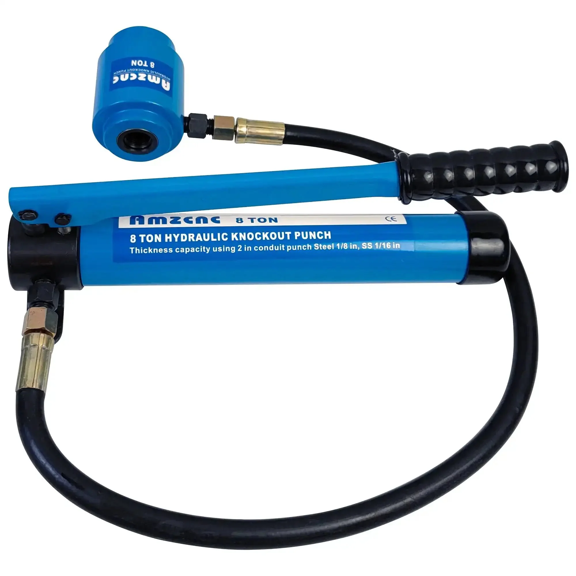 Hydraulic Knockout Punch Kit For Electrical Conduit 1/2 To 2 Inch 8 Ton Power With Alloy Steel Body Includes 6 Die Sizes For 1/2, 3/4, 1, 1 1/4, 1 1/2 And 2 Inch Works With Greenlee 3/4 Inch 16 Threads Built To Last Heavy Duty KO Tool - Image 3